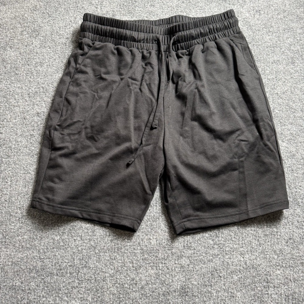 Kids Black Knit Lounge Shorts Comfort Elastic Waist Drawstring Pockets Casual